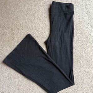 Aerie Grey Flare Ribbed Wide Leg Bottoms